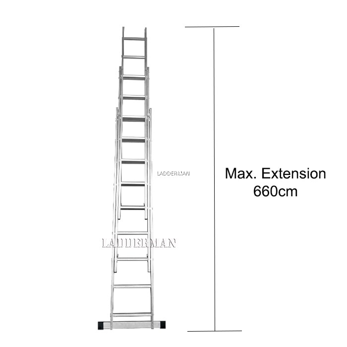 27 STEPS ALUMINIUM TRIPLE EXTENSION LADDER